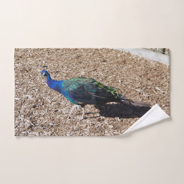 Conjunto de toalhas Indian Blue Peafowl (Toalha de mão)