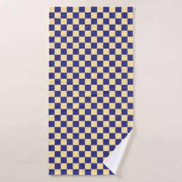 Conjunto De Toalhas Indigo and butter checkerboard pattern