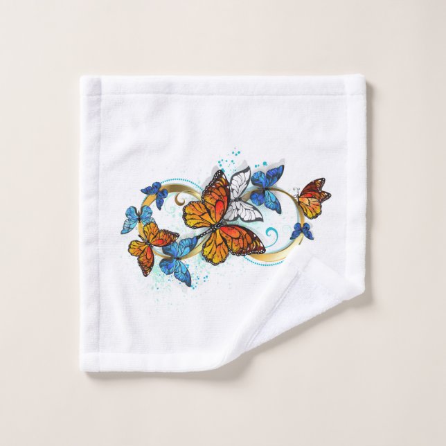 Conjunto De Toalhas Infinity of Monarch Butterflies (Pano de lavar)