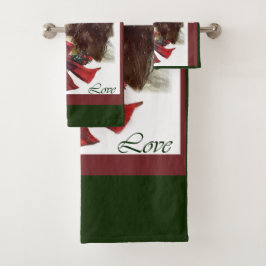 Conjunto De Toalhas Inglês Springer Spaniel Natal