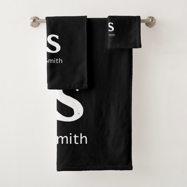 Conjunto De Toalhas Iniciais pessoais personalizáveis (Insitu)