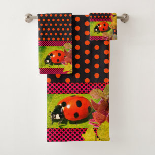 Conjunto De Toalhas Inseto de Amor Verdadeiro Ladybug