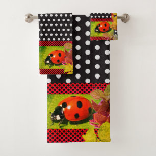 Conjunto De Toalhas Inseto Vermelho Lil Inocente Ladybug