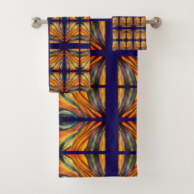 Conjunto De Toalhas Inspirações marinho Azul no Deserto (Insitu)