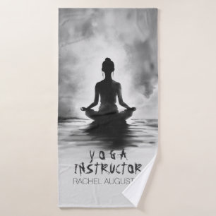 Conjunto De Toalhas Instrutor de Meditação de Yoga Lotus Pose Pintura