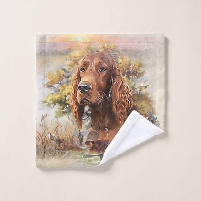 Conjunto De Toalhas Irish Setter Hunting Pheasant ,Art (Pano de lavar)