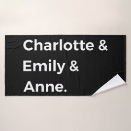 Conjunto De Toalhas Irmãs Brontë I - Charlotte & Emily & Anne
