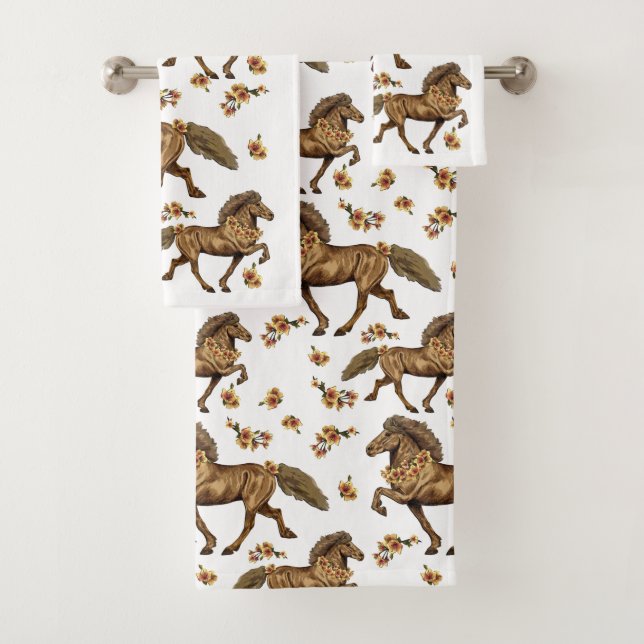 Conjunto De Toalhas Islandês e Flores na década de 1930 (Insitu)