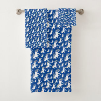 Conjunto De Toalhas Islandpferdeherde blau