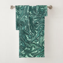 Jade texturizada e tons verdes cianis