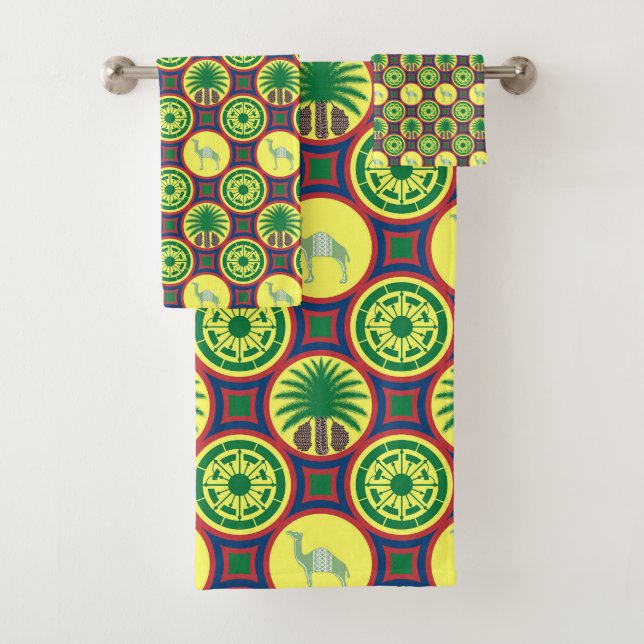 Conjunto De Toalhas Jamahiri ® Libya | Africa Pattern  (Insitu)