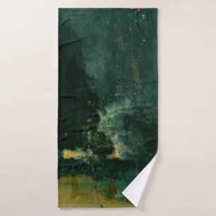 Conjunto De Toalhas James Whistler - Noite em preto e Dourado