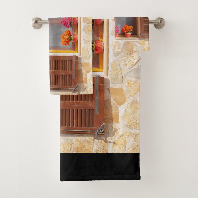 Conjunto De Toalhas Janela de uma Finca espanhola (Insitu)