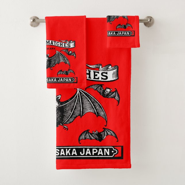 Conjunto De Toalhas Japonês Safety Match Art Bats (Insitu)