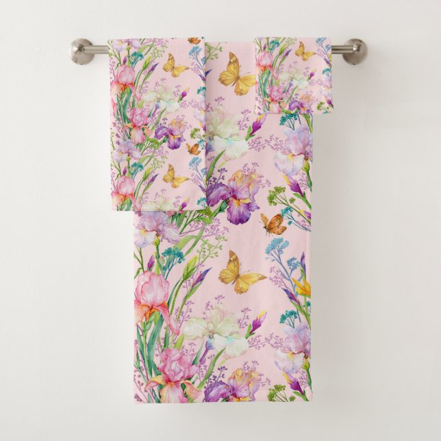 Conjunto De Toalhas Jardim Cor-de-Rosa (Insitu)