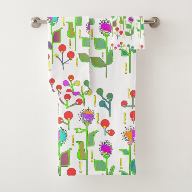 Conjunto De Toalhas Jardim de Flores Abstratas  (Insitu)