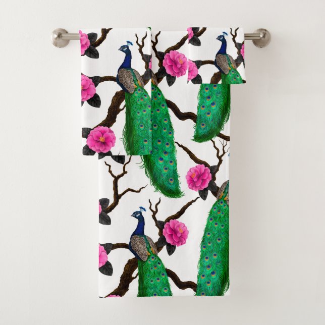 Conjunto De Toalhas Jardim de Peacock (Insitu)