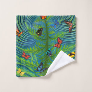 Conjunto De Toalhas Jardim de Sonhos de Borboleta abstrato
