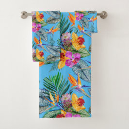 Conjunto De Toalhas Jardim de Verão de Pássaro Tropical do Paraíso & O