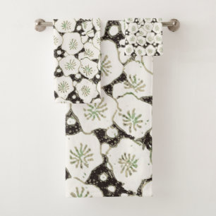 Conjunto De Toalhas Jardim floral da Flor Branca do Japão