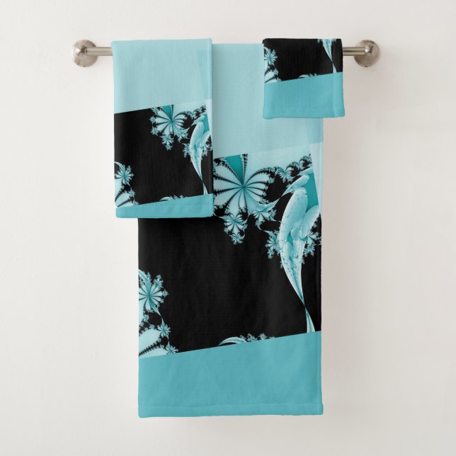 Conjunto De Toalhas Jardim fractal no céu (Insitu)