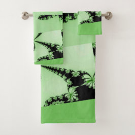 Conjunto De Toalhas Jardim verde fractal