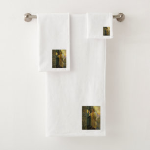 Conjunto De Toalhas Jesus em seu vintage da porta