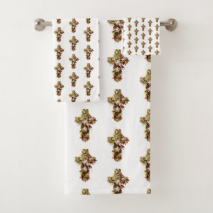 Conjunto De Toalhas Jesus Flor de cruz de Domingo de Páscoa