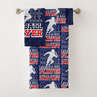 Conjunto De Toalhas Jogador de futebol americano Okayest Colors