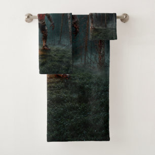 Conjunto De Toalhas Jogador de Futebol Lobisomem Arte de Terror de Hal