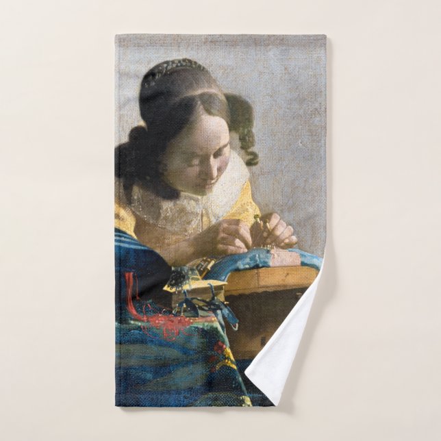 Conjunto De Toalhas Johannes Vermeer - O Lacemaker (Toalha de mão)