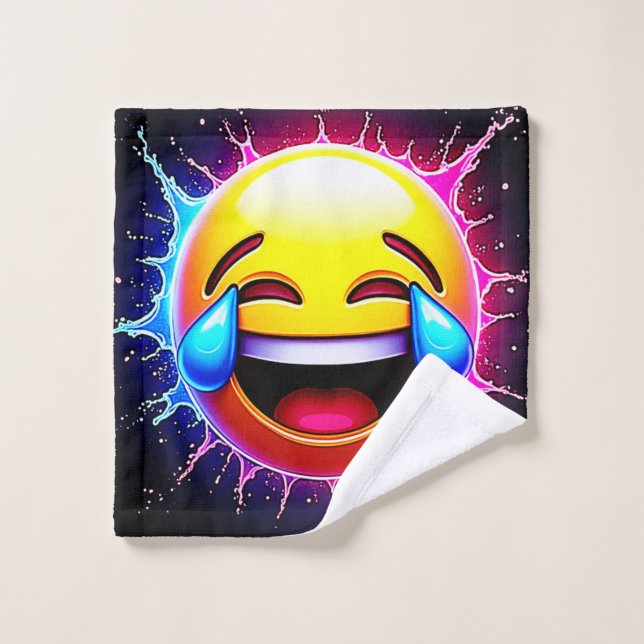 Conjunto De Toalhas Joyful Splash: Laughing Emoji Art (Pano de lavar)