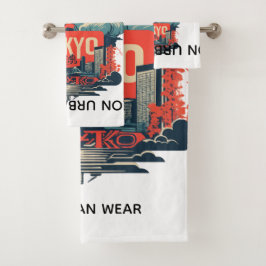 CONJUNTO DE TOALHAS JUEGO DE TOALLAS TOKYO EDITION