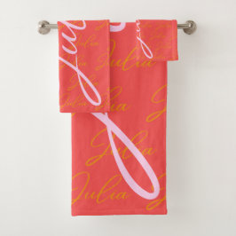 Conjunto De Toalhas Julia Name Design Pattern