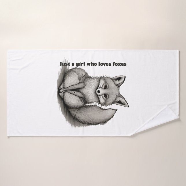 Conjunto De Toalhas Just a girl who loves foxes (Toalha de Banho)