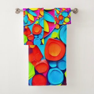 Conjunto De Toalhas Kaleidoscope Sinfonia Trabalho de arte
