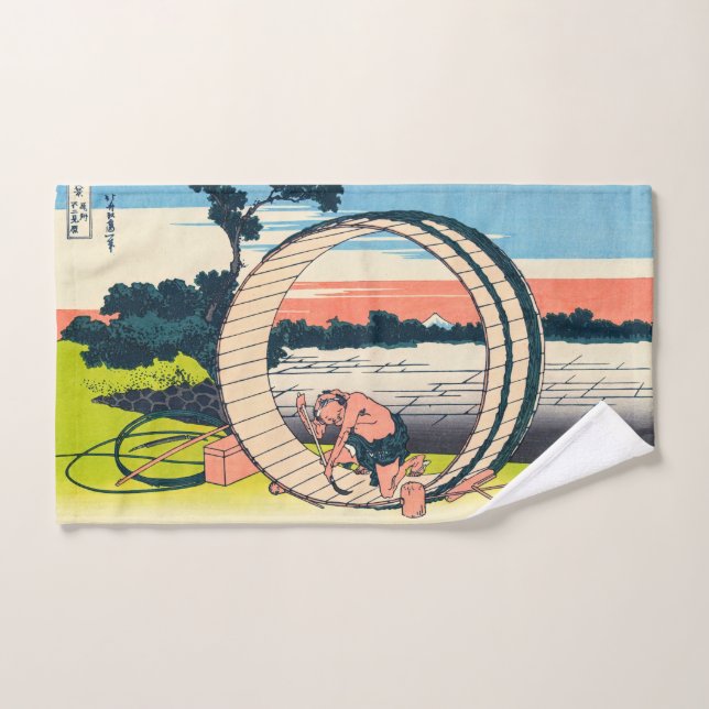 Conjunto De Toalhas Katsushika Hokusai - Fujimigahara, Província de Ow (Toalha de mão)