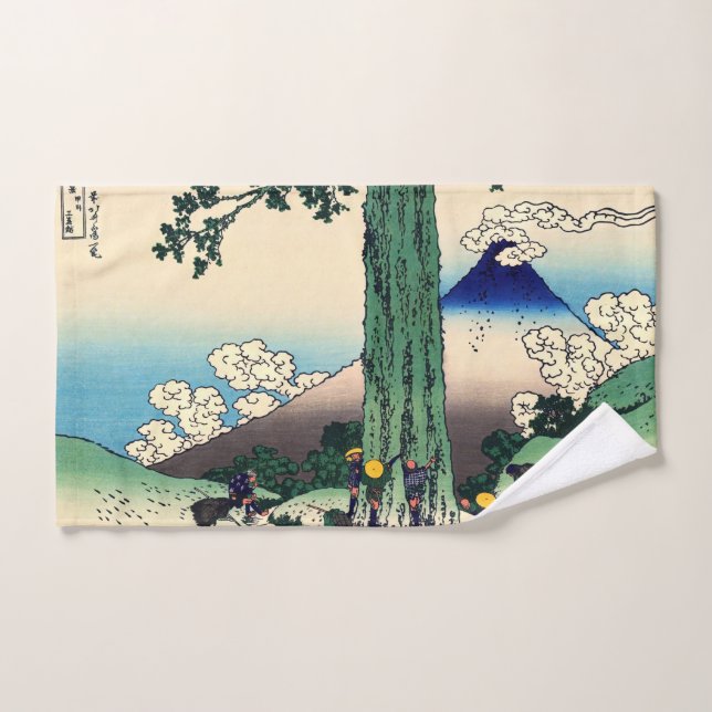 Conjunto De Toalhas Katsushika Hokusai - Passagem de Mishima em Kai (Toalha de mão)
