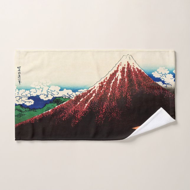 Conjunto De Toalhas Katsushika Hokusai - Relâmpagos abaixo do cume (Toalha de mão)