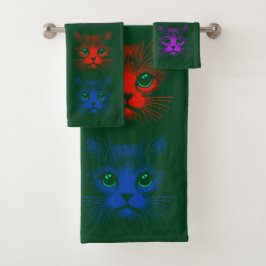 Conjunto De Toalhas Katzen Themen