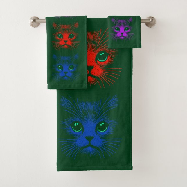 Conjunto De Toalhas Katzen Themen  (Insitu)