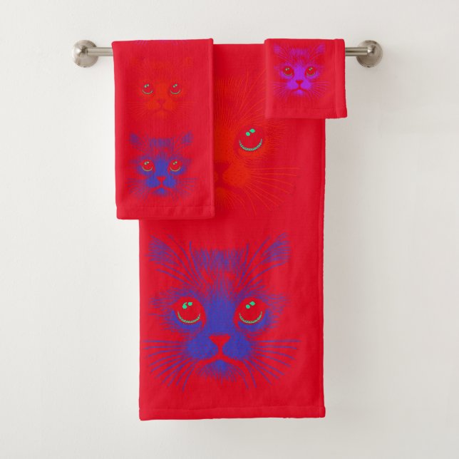 Conjunto De Toalhas Katzen Themen  (Insitu)