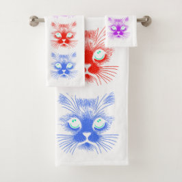 Conjunto De Toalhas Katzen Themen