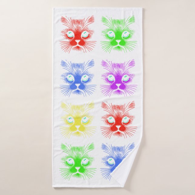 Conjunto De Toalhas Katzen Themen  (Toalha de Banho)