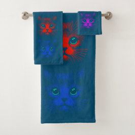 Conjunto De Toalhas Katzen Themen