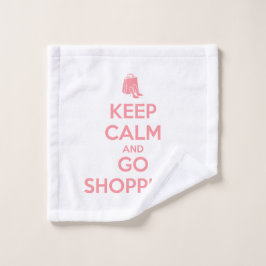 Conjunto De Toalhas Keep Calm and Go Shopping