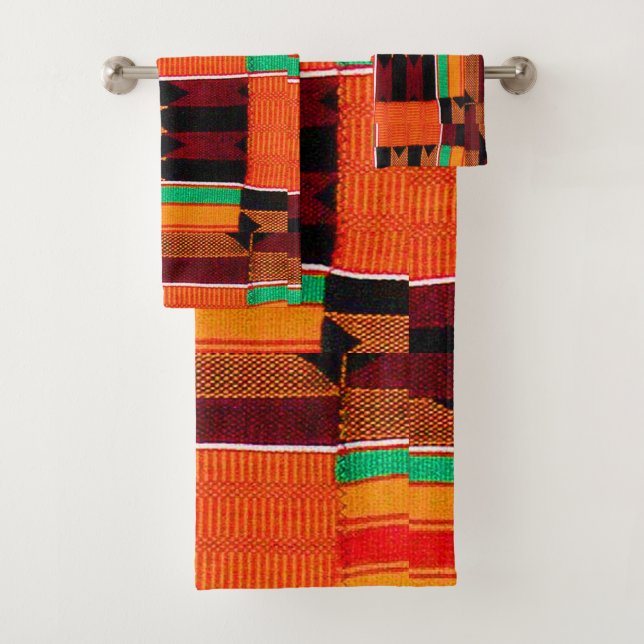 Conjunto De Toalhas Kente Cloth Pattern (Insitu)