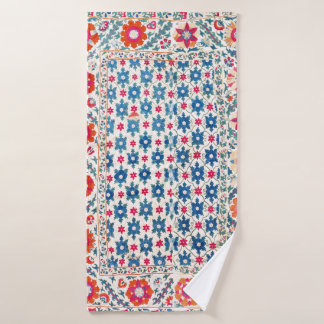 Conjunto De Toalhas Kermina Suzani Usbequistão Embroiderme Impressão