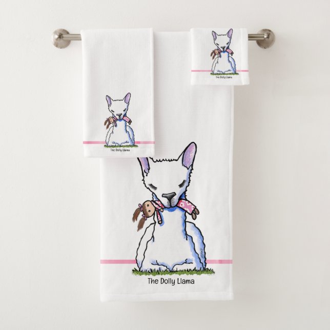 Conjunto De Toalhas KiniArt Dolly Llama  (Insitu)
