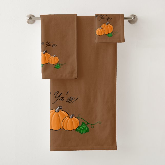 Conjunto De Toalhas KiniArt Fall Pumpkin (Insitu)